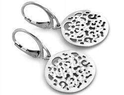 Lovrin Ezüst fülbevaló 925 nagy áttört mintás kör elegáns ajándék divatos minta (Lovrin 68556)