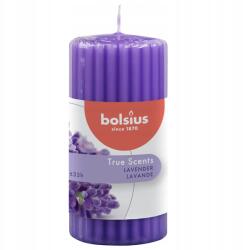 Bolsius Lila, illatos gyertya, tönk alakú, oszlopos True Scents Levendula Bolsius 12 cm (8717847138521)