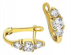 Lovrin Arany fülbevaló 585 finom cirkónia kövekkel 1, 58g elegáns minta hölgyeknek 14k (60826573)