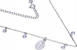 Lovrin 925-ös ezüst nyaklánc medállal és kristályokkal keresztelőre, elsőáldozásra