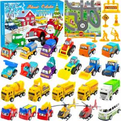  Autós Adventi Kalendár 2024 Gyerekeknek, Járművek, Játékszőnyeg, Ajándék (AUTA POJAZDY MATA DO ZABAWY)