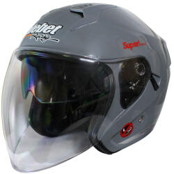 Roy Casca moto semi-integrala cu ochelari adulti, Safebet HF-227, culoare argintiu, marime L (ROY32239) - mxenduro