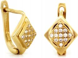Lovrin Női arany fülbevaló 585 finom rombusz cirkónia kövekkel, elegáns női ékszer (Lovrin 58534)