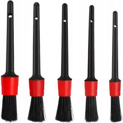  5 darabos detailing ecset készlet autómosáshoz, tisztításhoz, portalanításhoz (Komplet pędzelków do czyszczenia samochodu)