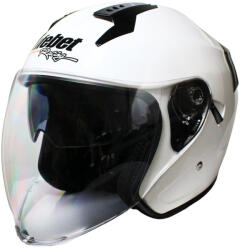 Roy Casca moto semi-integrala cu ochelari adulti, Safebet HF-227, culoare alb, marime M (ROY32234) - mxenduro