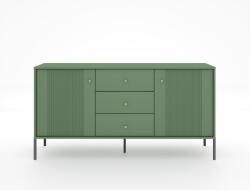  Iseo 2D3S Komód, Smoke Green Szín Fekete Lábak Modern 154, 5 cm (PUISKO23CZCZCZ5020)