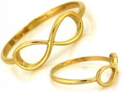 Lovrin Arany gyűrű 375 végtelen jellel, finom, 14-es méret, 9k