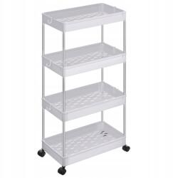 Oskar Mobix többfunkciós gurulós polc 4 kosárral, fehér szín (5903332071579)