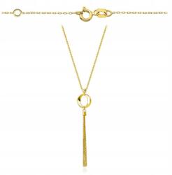 Lovrin Arany nyaklánc kör alakú medállal, 585-ös 14 karátos, 1, 49g, kő nélkül (58715716)