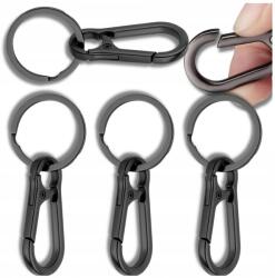  Fém Kulcstartó Táskához, Medál, Karabiner, Kulcskarikák 4db (Metalowy Brelokkarabińczyk do kluczy)