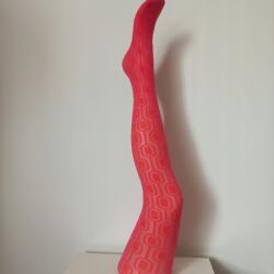 Sisi olasz mintás harisnya rózsa mintával, 3-as méret