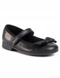 Clarks Scala Tap női balerina cipő, fekete bőr, tépőzáras, 16-os méret (261428496135)