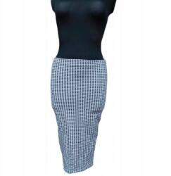 Topshop Maxi szoknya, hosszú, elegáns, kényelmes, fekete-fehér kockás, 40-es méret (UB000104)