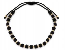 Lovrin Arany karkötő 585-ös finomságú ónix kövekkel, súlya 0.80g, fekete, fényes, zsinóros (62098196)
