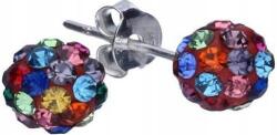 Lovrin Ezüst 925 fülbevaló, színes kristálygömbökkel, elegáns design, ajándéknak is kiváló (Lovrin 46360)