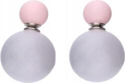 Lovrin Ezüst fülbevaló 925 kerek lila 11, 13g divatos design csavaros ajándék (Lovrin 50138)