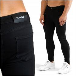  Farmer nadrág Elegáns Elasztikus Férfi Karisto Fekete Farmernadrág 32-es