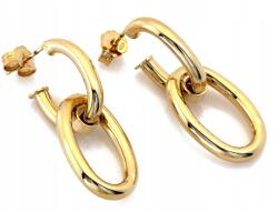 Lovrin 925-ös sterling ezüst, aranyozott, lógós fülbevaló, női, 5.11g, divatos, stiftes (51737865)