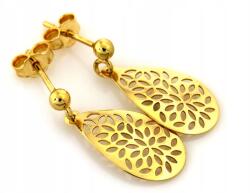 Lovrin Áttört Mintás lógós arany fülbevaló 585 14k 1.60g nőknek Ajándék stift (60978881)