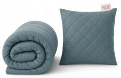 Strefa Spania Egész Éves Szett: Meleg szürke paplan 140x200 párna 70x80 Ősz-Tél (ZEST-SZA-160X200+70X80 l)