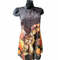 Rinascimento Ruha Térd Előtti Rövid Ujjú Stílusos Fekete S (UB000821)