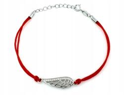 Lovrin Ezüst 925 karkötő szárny cirkóniákkal piros zsinóron 1, 32g (62098445)