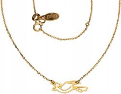 Lovrin Ezüstözött, aranyozott 925-ös ezüst nyaklánc origami madárral, 1, 60g, elegáns, divatos ajándék (Lovrin 52639)