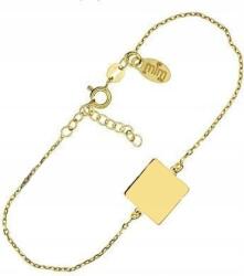 Lovrin Ezüstözött, aranyozott 925-ös ezüst karkötő 2, 10g-os, divatos, kocka alakú charmokkal (Lovrin 53929)