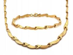 Lovrin Női arany 585 szett nyaklánc karkötő finom szatén stampato (Lovrin)