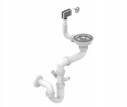 ALBA Egykamrás mosogató szifon 3, 5" Kiváló minőségű 304-es acél Olaszország (MEL005)