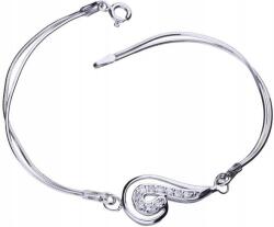 Lovrin Ezüst 925 dupla láncos karkötő cirkónia kövekkel és divatos medálokkal (Lovrin 50498)