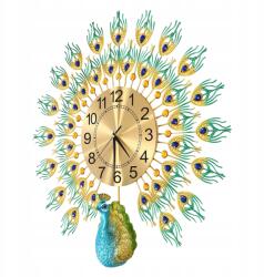 Magicpro 60x60 cm-es Páva Falióra, Páva Modern Parasztkonyha Nagy Falióra (JJOUYF-002400)