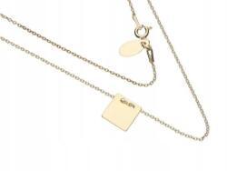 Lovrin 925-ös ezüst nyaklánc, aranyozott, divatos női mintával, négyzet alakú medállal (Lovrin 64432)