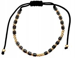 Lovrin Arany színű, 585-ös finomságú zsinór karkötő hematitokkal és arany golyócskákkal (62565940)