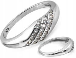 Lovrin Ezüst gyűrű 925 fehér cirkóniákkal r14 ajándékba 2.71g cirkónia