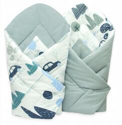 Ankras Bébi Tölcsér Pamut Kétoldalas Mintás! (CARS Rożek 80/80 DWUSTONNY /BARWA SZARA)