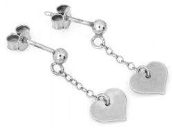 Lovrin Ezüst függő szív fülbevaló nőknek 925-ös finomságú, 1, 03g, Valentin napi ajándék