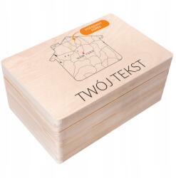 Creative Deco Fa doboz térképpel, ajándék születésnapra, évfordulóra, esküvőre, gravírozással, 30x20 (JANCDSD130BCUSTOMMAPHOMEBOXFBM)