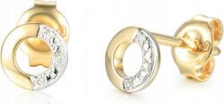Lovrin Arany fülbevaló 585 briliánsokkal, karika, divatos mintával, neki, 14k (60830798)