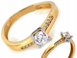Lovrin Különleges arany gyűrű 585-ös, köves, ideális eljegyzésre r12 14kt (Lovrin)