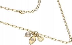 Lovrin Ezüstözött arany nyaklánc 925 fa, szem és gyöngy divatos minta ajándékba (Lovrin 52185)