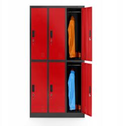Jan Nowak Igor Jan Nowak fém szociális ruhaszekrény: antracit-piros (781)