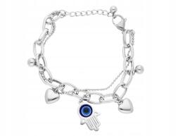  Ezüst színű karkötő sebészeti acélból (8788)