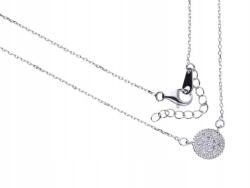 Lovrin Ezüst nyaklánc 925-ös karika fehér cirkónia kövekkel, ajándékba is kiváló medállal (Lovrin 64759)