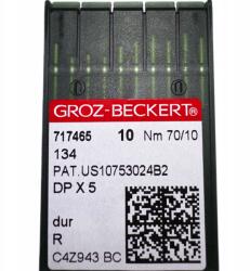 Groz-Beckert Tűk Varrógépekhez Groz Beckert Egyenes Öltésű Géphez Hegyes 135x5 DPx5 70/10R (135x5 DPx5 70/10 R)