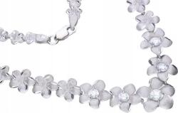 Lovrin Ezüst nyaklánc 925 virágokkal, cirkónia kövekkel, 25, 03g, divatos mintával (Lovrin 51460)