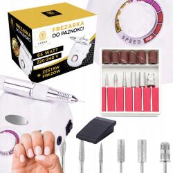 Lewer Körömmaró Gép Manikűr Pedikűr Professzionális Készlet Marófejekkel 65W (DM-208)