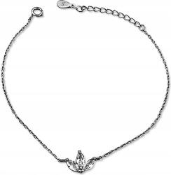 Lovrin Ezüst karkötő 925 finom cirkónia mandula lótusz könnycsepp divatos (Lovrin)