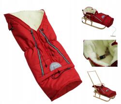  Piros 5 az 1-ben gyapjú hálózsák szánhoz, babakocsihoz, mózeskosárhoz és autósüléshez (SPI-5W1-CZE)