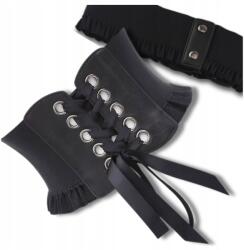 EdiBazzar Női Öv elasztikus fekete fűző széles ruha öv (5904555956988)